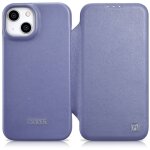 Iphone 14 plus tui  rabat magntique magsafe ce premium cuir violet clair