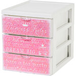 Iris ohyama, armoire de rangement, 3 tiroirs de 2l, poign�es ergonomiques, salon, chambre, bureau - style ...