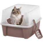 Iris ohyama, bac � liti�re, pelle incluse, hauteur de l'entr�e: 15 cm, pour chat, cat litter box, clh ...