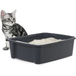 Iris ohyama, bac � litiere pour chat, toilette, pour chats, chatons, lapins, nettoyage facile, plastique, ...