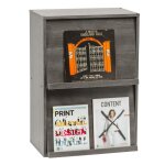 Iris ohyama, meuble, biblioth�que, �tag�re de rangement, 2 portes rabattables, design, solide, moderne, ...