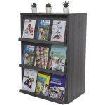 Iris ohyama, meuble, biblioth�que, �tag�re de rangement avec 3 portes, chr - 3, ch�ne gris, l40. 9 x ...