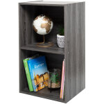 Iris ohyama, meuble, �tag�re de bureau, biblioth�que, modulable, solide, cx - 2fn, ch�ne gris, l29. 7 ...