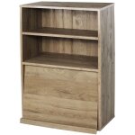 Iris ohyama, meuble avec portes, �tag�re de rangement, 2 compartiments modulables, design, solide, moderne, ...