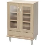 Iris ohyama, meuble de rangement, buffet, vaisselier, armoire 3 portes, 3 �tag�res r�glables, contemporain, ...