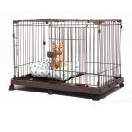 Iris ohyama, parc pour animaux de compagnie cage sur roues avec arr�t de roulette et toit d�di� pour ...