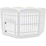 Iris ohyama, parc pour chien int�rieur, ext�rieur avec 8 panneaux & porte verrouillable, h80cm, beige, ...