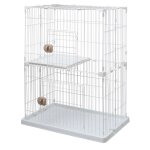 Iris ohyama, pet cage / cage de jeu � 2 niveaux 1 plateau 2 entr�es pour chats - pet cage pec - 902, ...