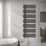 Luxebath - ecd germany iron em design radiateur anthracite electrique - avec elment chauffant chrome ...