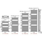 Radiateur sche serviettes vnus eau chaude 793 w hauteur 1462 mm largeur 600 mm - i. r group (irsap) ...