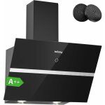 Iseasy - hotte de cuisine inclin�e, hottes aspirantes 60cm, 524 m� / h puissance d'aspiration �lev�e, ...