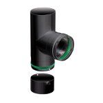 Isotip joncoux - joncoux t� 90� + tampon - d�bouchure femelle pour tuyau apollo pellets email 0, 7