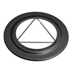 Joncoux rosace pour email - noire - 80mm - pour pellets