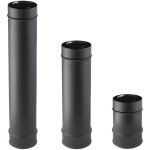 Joncoux tuyau po�le � granul�s �tanche apollo pellets - diam�tre 80 / 125 - �l�ment 1000 mm - noir mat ...