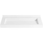Istone ultra plan vasque autoportant 1200 x 520 x 100 mm, en solid surface, blanc mat (ultra - 1200)