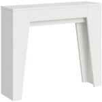 Console extensible 90x25 / 181 cm �troite fr�ne blanc