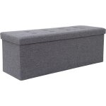 Iztoss - banc coffre de rangement pliable 110x38x38 cm - pouf repose - pieds - canap� pouf avec coffre ...