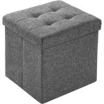 Iztoss - banc coffre de rangement pliable 38x38x38 cm - pouf repose - pieds - canap pouf avec coffre ...