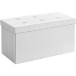 Iztoss - banc coffre de rangement pliable 76x38x38 cm - pouf repose - pieds - canap pouf avec coffre ...