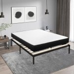 Lit ensemble sommier et matelas 160x200 cm - matelas 160x200x26cm mousse - sommier 160x200cm avec pieds ...