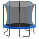 Trampoline Ø244cm - jardin - trampoline d'extérieur - charge maximale 80 kg - enfant - bleu Trampoline Ø244cm - jardin - trampoline d'extérieur - charge maximale 80 kg - enfant - bleu