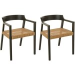 J - line - chaise salle à manger en teck noir mat 55x55x71 cm J - line - chaise salle à manger en teck noir mat 55x55x71 cm