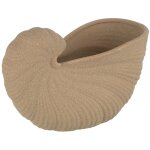 Vase coquillage en porcelaine texture beige forme originale