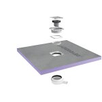 Jackon insulation - jackon receveur de douche  carreler aqua centr 1000x1000x40mm siphon horizontal ...