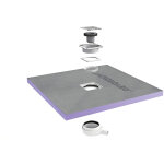 Jackon insulation - jackon receveur de douche  carreler aqua centr 1200x1200x40mm siphon horizontal ...