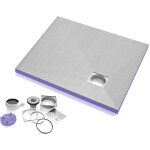 Jackon insulation - jackon receveur de douche � carreler aqua d�centr� 1000x1000x40mm siphon horizontal ...