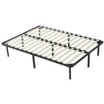 King of dreams - sommier jacky 140x190 cm - solide et confortable x 29 cm - cadre  lattes + 6 pieds ...