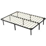Sommier 200x200 cm jacky - solide et confortable x 29 cm - cadre  lattes + 6 pieds en mtal - paisseur ...