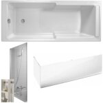 Jacob delafon - baignoire bain douche struktura + pare bain + tablier + �tag�re 170 x 75