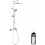 Jacob delafon - colonne de douche thermostatique colette chrome + nettoyant briochin