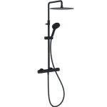 Jacob delafon - colonne douche thermostatique metro 3 jets, économie d'eau, noir mat Jacob delafon - colonne douche thermostatique metro 3 jets, économie d'eau, noir mat