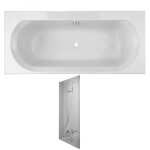 Jacob delafon - pack baignoire droite 180 x 80 elise + pare bain struktura