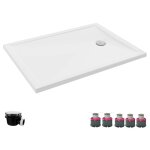 Jacob delafon - receveur de douche 120 x 90 gaspard bonde � droite + bonde + kit de r�hausse