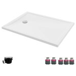 Jacob delafon - receveur de douche 120 x 90 gaspard bonde � gauche + bonde + kit de r�hausse