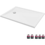 Jacob delafon - receveur de douche 120 x 90 gaspard extra - plat c�ramique bonde � gauche + kit de r�hausse ...