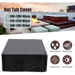 Jacuzzi spa ext�rieur baignoire couverture housse bache antipoussi�re 200x200x85cm