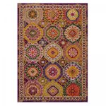 Jadorel - tapis oriental 160x220 rouge et jaune rectangle motif ethnique pecha Jadorel - tapis oriental 160x220 rouge et jaune rectangle motif ethnique pecha
