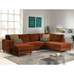 Lisa design - jake - canap panoramique d'angle droit - convertible avec coffre - 7 places - en velours ...