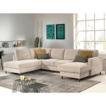 Lisa design - jake - canap panoramique d'angle gauche - convertible avec coffre - 7 places - en velours ...