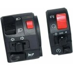 Jalleria - 1 paire moto commutateur guidon contr�leur commutateur moto klaxon clignotant interrupteur ...