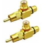 Jalleria - 2 pièces y - adaptateur séparateur rca adaptateur répartiteur rca male vers 2 rca femelle Jalleria - 2 pièces y - adaptateur séparateur rca adaptateur répartiteur rca male vers 2 rca femelle