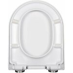 Jalleria - abattant wc en forme de v et de u avec fermeture douce et facile � nettoyer blanc avec un ...