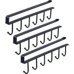 Jalleria - accessoire de rangement pour cuisine lot de 3 porte - tasses sans perage crochets de rangement ...
