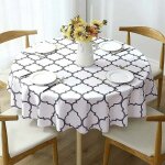 Jalleria - nappe ronde, anti tache impermeable nappe de table toile cire de salle  manger, pour salle ...