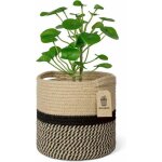 Jalleria - panier de plantes en corde de coton tiss� pour jardini�res d'int�rieur de sol de pot de fleur ...
