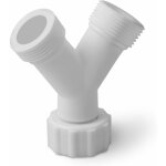 Raccord double y - répartiteur universel - 2 voies - pour tuyau d'alimentation de machine à laver - lave ... Raccord double y - répartiteur universel - 2 voies - pour tuyau d'alimentation de machine à laver - lave ...